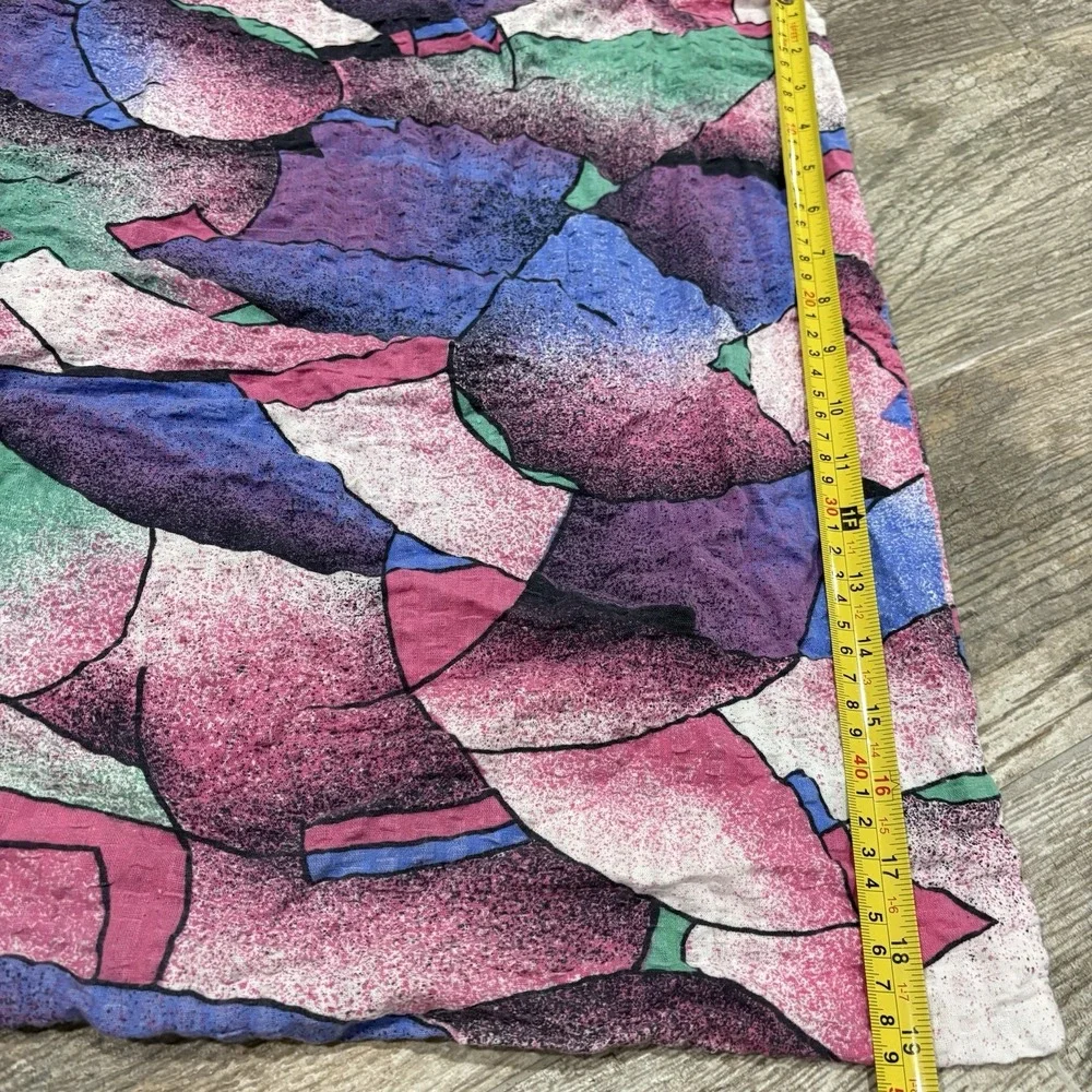 Vintage 80s 90s Standard Size Pillow Case Geometric Splash Colorful 19x25